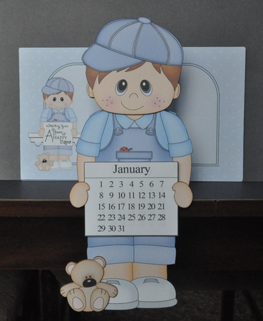 3D On the Shelf Everlasting Calendar Kit - Little Toddler Kian by Barbara Stubbings