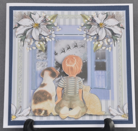 Waiting For Santa Card Front Kit by Barbara Stubbings