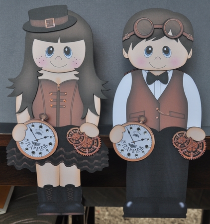 3D On the Shelf Card Kit - Steampunk Man Augustus Escapes into a Joyous Fantasy of the Past by Barbara Stubbings