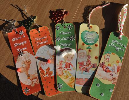 5 Beautiful Christmas Bookmarks by Barbara Stubbings