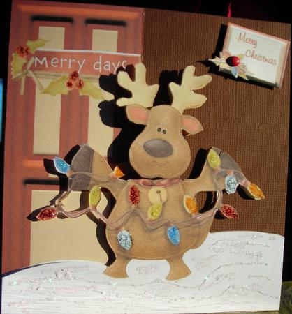 Christmas Deco Door Deer Friend by Barbara Stubbings