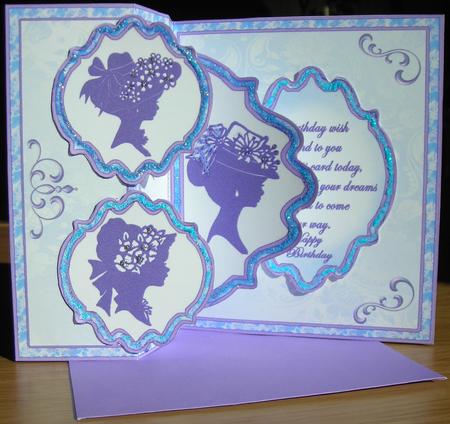 Fold Back Pop-up Lavender Ladies by Barbara Stubbings