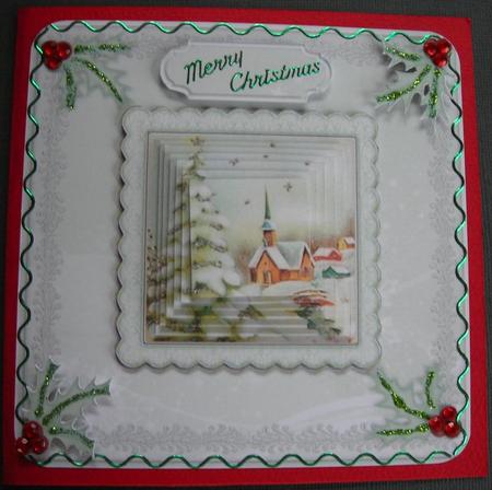 Wistful Winter 8" Square Card Pyramage Mini-kit by Barbara Stubbings