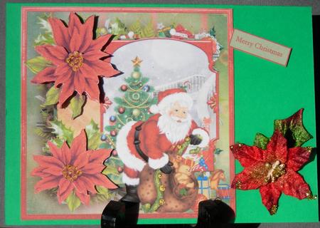 Santa Clause 7x7 Card with Decoupage by Barbara Stubbings