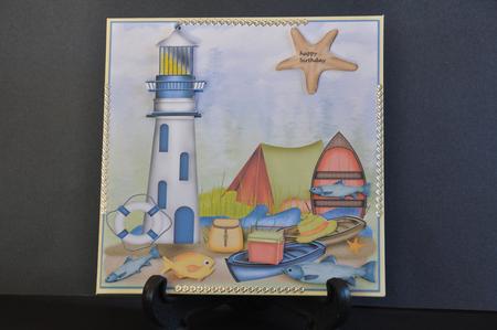 Male Card Fishing at Sea by Barbara Stubbings