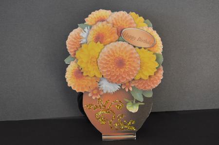 Vase of Dahlias Card Mini Kit by Barbara Stubbings