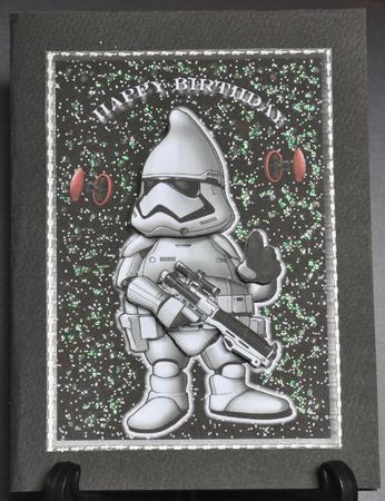 Storm Trooper Card Front by Barbara Stubbings