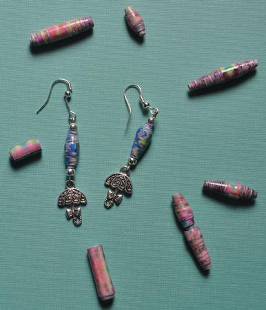 Coordinated Bead Sampler #4 by Barbara Stubbings