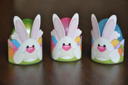 Easter Bunny Rabbit Egg Holder Display 4 by Barbara Stubbings
