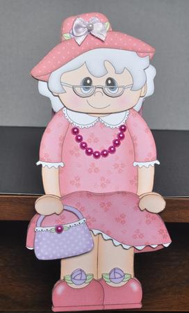 3D on the Shelf Card Kit - Old Lady Sadie by Barbara Stubbings