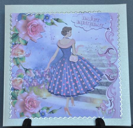 1950's Lady Polka Dots and Flowers Mini Kit by Barbara Stubbings