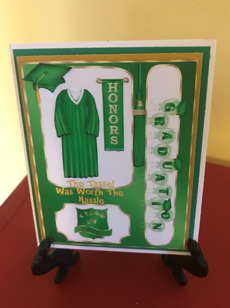 Graduation Girl Green Gown by Barbara Wuertz