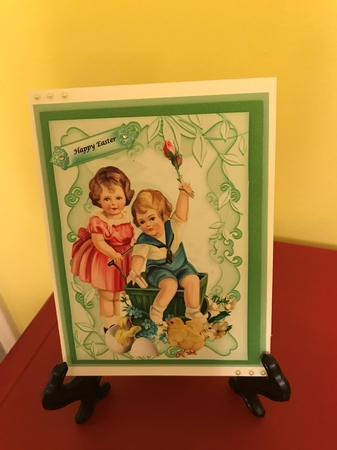 Vintage Children Playing with Little Chicks by Barbara Wuertz