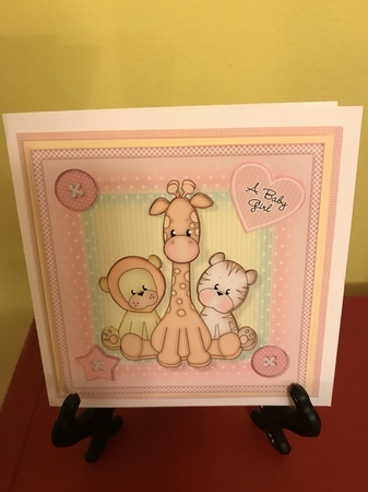 Pink Baby Animals Mini Kit. !st Birthday/new Baby by Barbara Wuertz