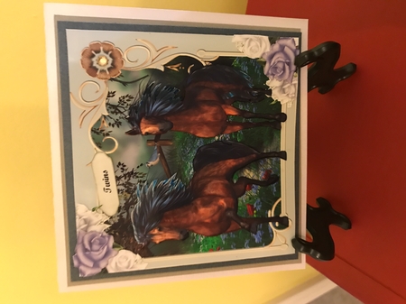 Wild Horses running in a Field by Barbara Wuertz