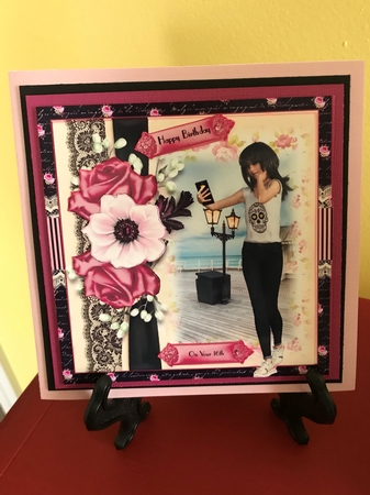 Teenage Selfie Black hair Card Front Kit by Barbara Wuertz