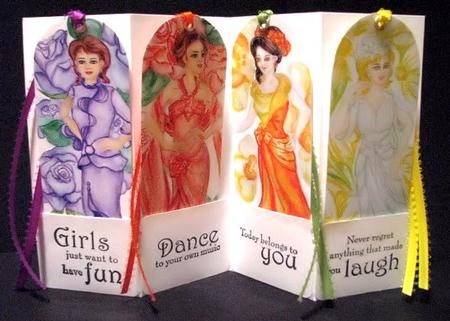Floral Ladies Bookmark by Barbara Hiebert