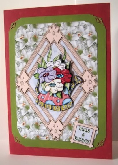 Fancy Watering Can on Floral Background for Any Occasion by Barbara Hiebert