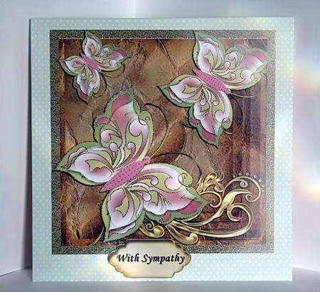 Butterfly Trio Various Occasions Topper by Barbara Hiebert