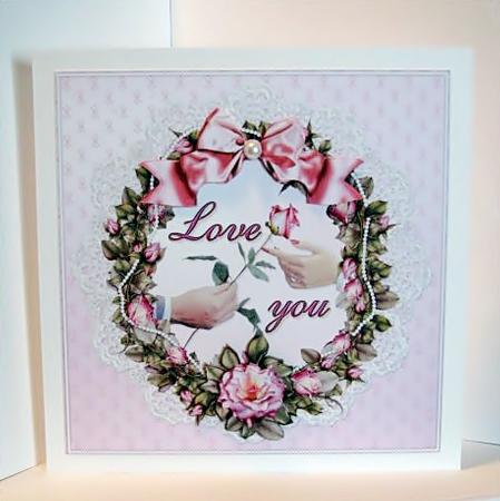 8x8 Circle of Roses for My Love by Barbara Hiebert