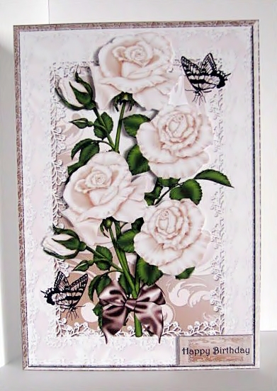 Roses Lace and Butterflies by Barbara Hiebert