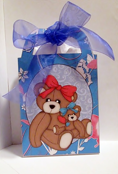 Cute Teddy Butterfly Gift Bag 1 by Barbara Hiebert
