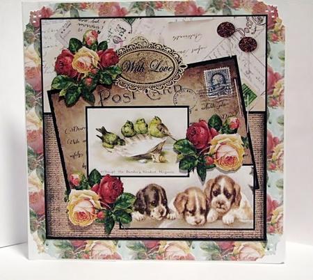 Vintage Postcards Collage by Barbara Hiebert