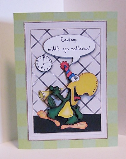 Party Parrot Card Topper by Barbara Hiebert
