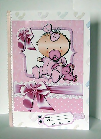 New Baby Girl with Teddy by Barbara Hiebert
