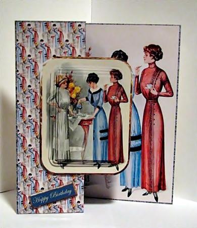 Afternoon Tea No Hole Foldback Card Mini Kit by Barbara Hiebert