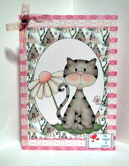 Cute Floral Cat Topper 1 by Barbara Hiebert