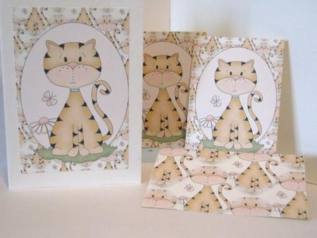 Cute Floral Cat Topper 3 by Barbara Hiebert