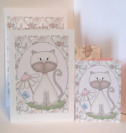 Cute Floral Cat Topper 4 by Barbara Hiebert