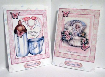 Vintage Baby Girl Toppers by Barbara Hiebert
