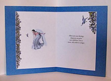 Butterfly Angel Blank Insert by Barbara Hiebert