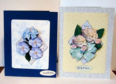 Two Card Sheet Floral 3D Multiple Sentiments by Barbara Hiebert