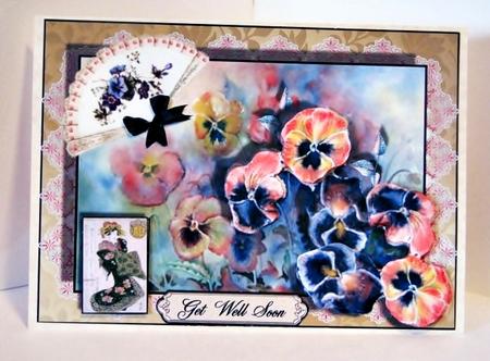 Oriental Pansy Card Female by Barbara Hiebert
