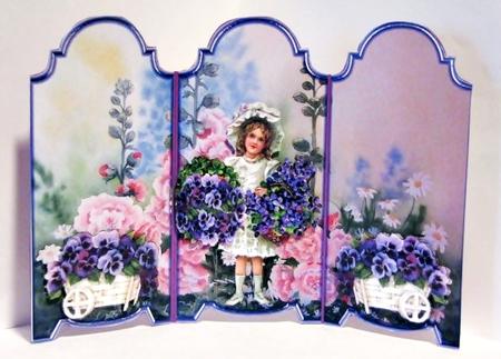 Trifold Romantic Garden by Barbara Hiebert
