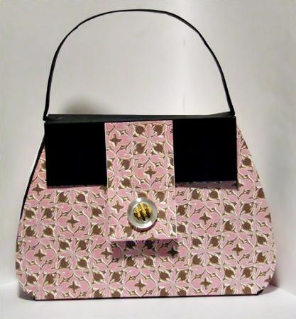 Pink Ditsy Heart Gold A4 Backing Paper by Barbara Hiebert