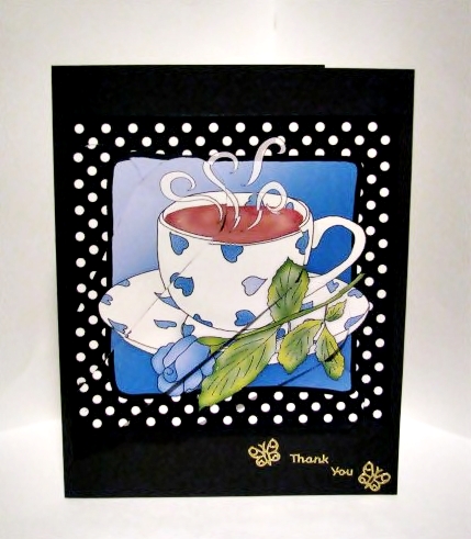 Coffee Time Fan Pyramage Topper by Barbara Hiebert