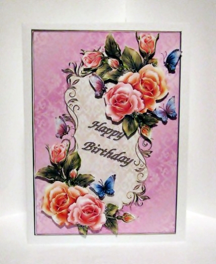 Rosy Glow Roses & Fancy Frame by Barbara Hiebert