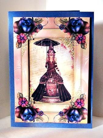Amusement Roses + Extra Decoupage Frame by Barbara Hiebert