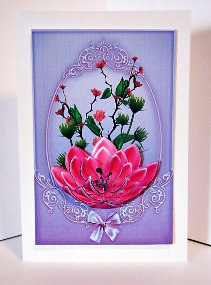 Oriental Lotus Topper by Barbara Hiebert