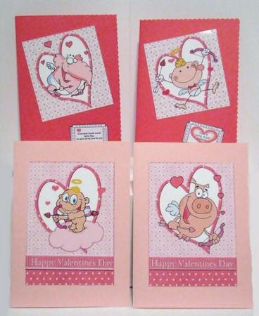 Set of Four Valentine Toppers for the Kids by Barbara Hiebert