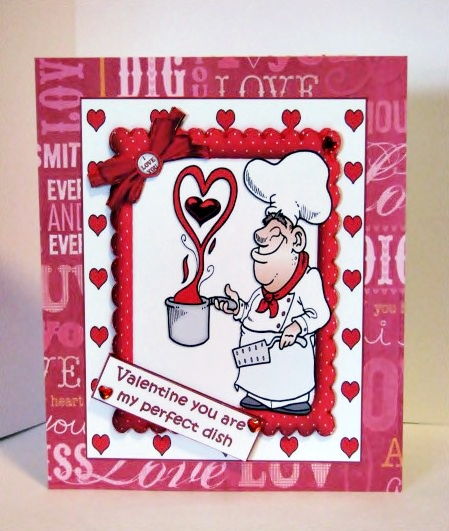 Valentine Dish Quick Card by Barbara Hiebert
