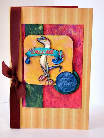 Banner Gecko A6 Step by Step Card by Barbara Hiebert