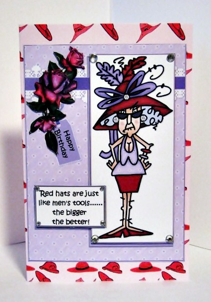Stella One for the Red Hatters Quick Card by Barbara Hiebert