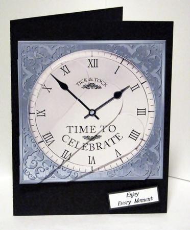 Time to Celebrate Clock Fan Pyramage Topper by Barbara Hiebert