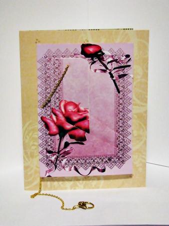 Lace and Roses Pocket Card by Barbara Hiebert