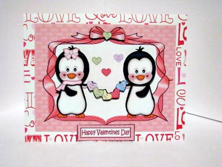 Valentine Penguin Couple by Barbara Hiebert